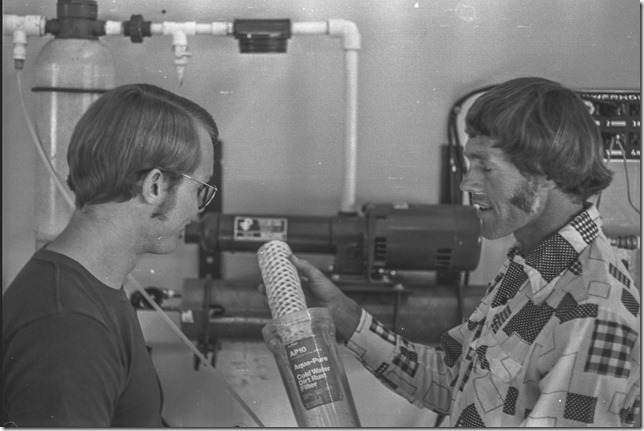 Joel Williams (student) & Harry Folster inspecting UF system prefilter