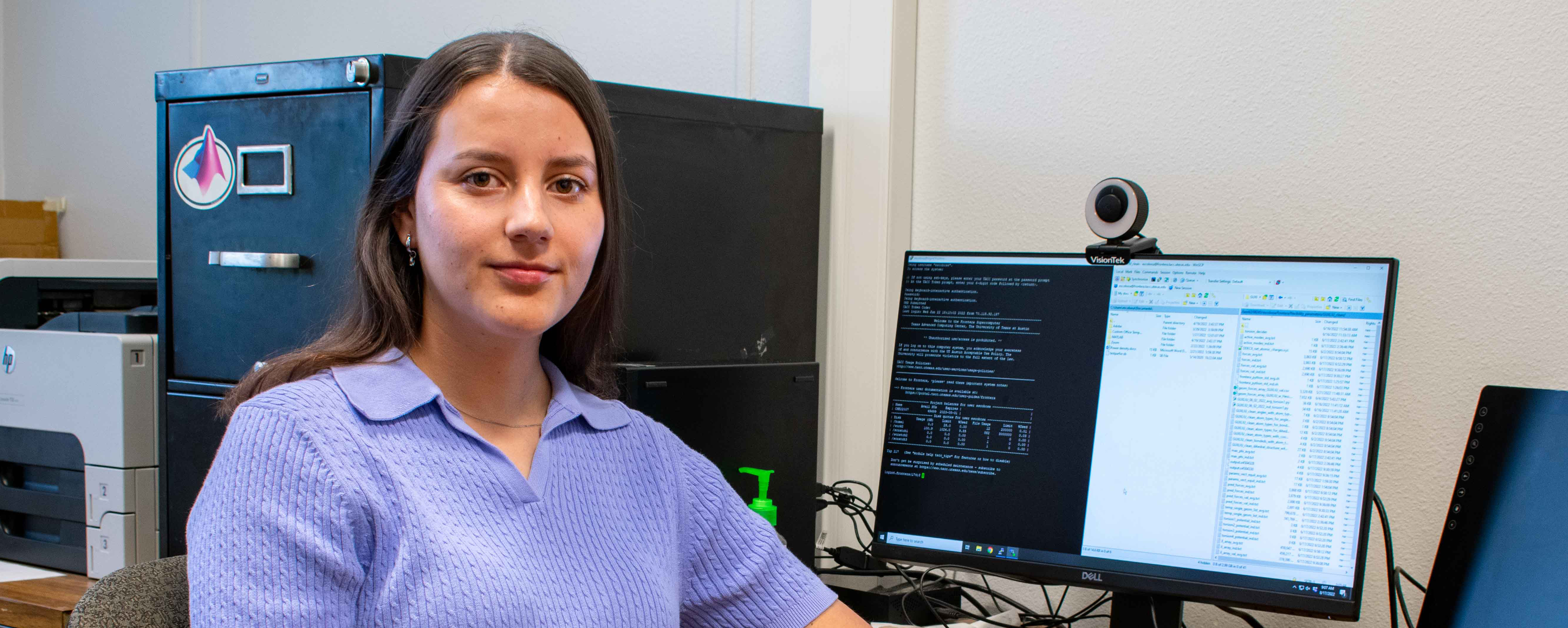 New Mexico State University chemical engineering Ph.D. candidate Alma Carolina Escobosa received a fellowship that provides access to the world’s most powerful academic supercomputer